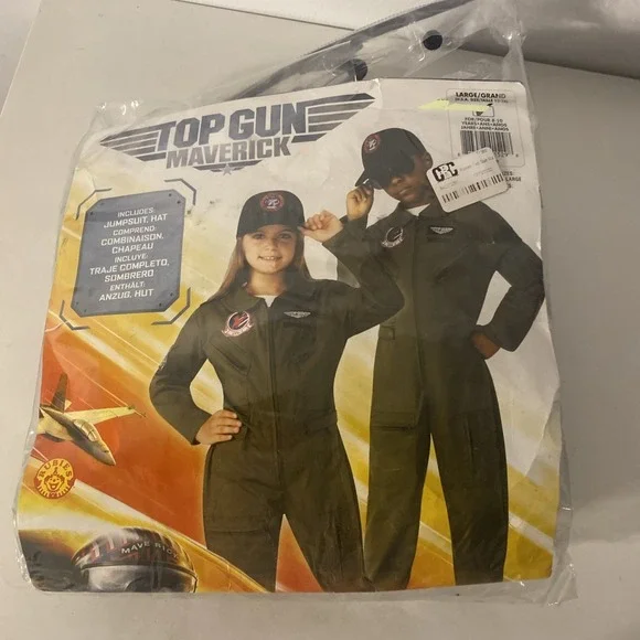 Top Gun Maverick Youth Unisex Flight Suit Halloween Costume Large (12-14)