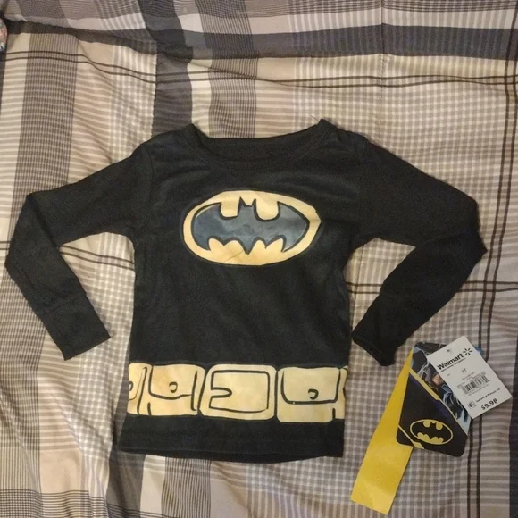 DC Comics Black and Yellow Batman Kids Costume Top
