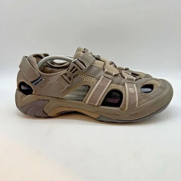 Teva 6148 Omnium 2 Sports Sandals Men's 13 Brown Hiking Beach Shoes Closed Toe