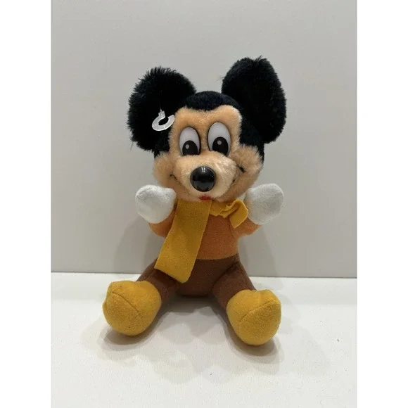 Vintage Disney Original Mickey Mouse Christmas Carol Plush 8