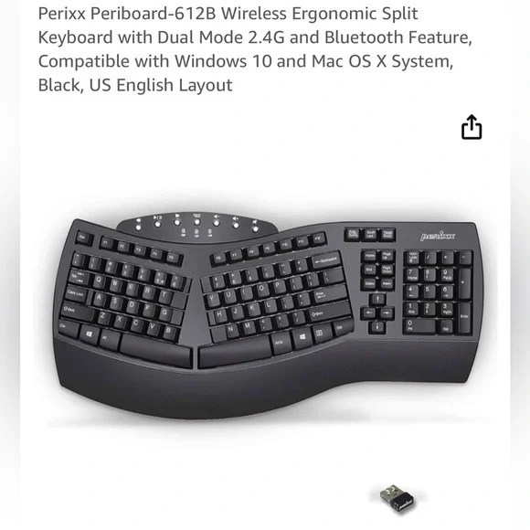 Perixx Periboard-612 wireless ergonomic split keyboard ⌨️