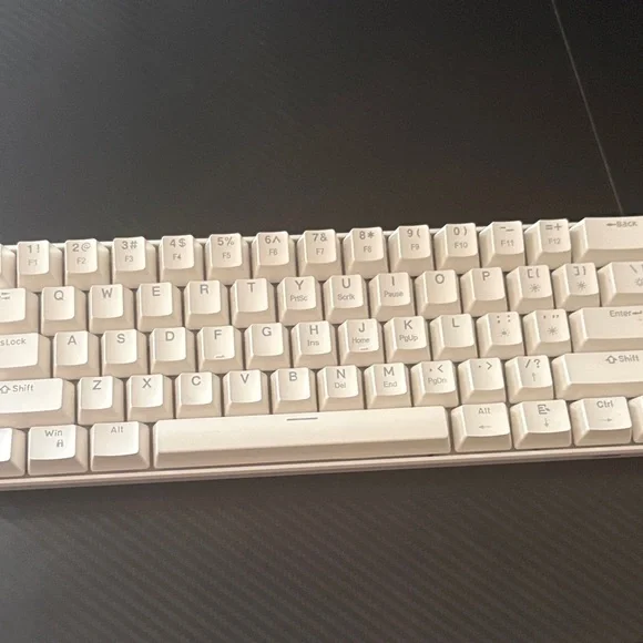 Compact White Mechanical Keyboard - Tenkeyless Design