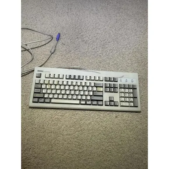 Dell QuietKey SK-1000REW PS/2 Vintage Keyboard Tested - Beige