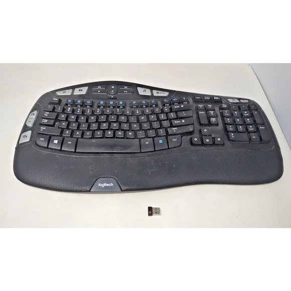 Logitech K350 Wireless Keyboard (Has Dongle) Wave Ergonomic | Full-Size Read