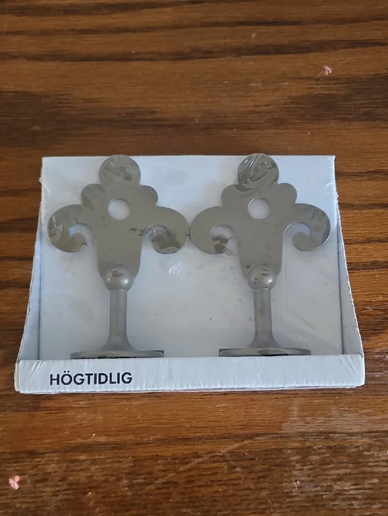IKEA HÖGTIDLIG Curtain Rod Decorative Screw On Ends Tote L