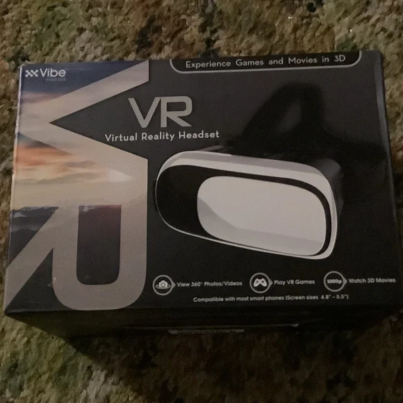 Vibe VR Headset - Sleek Black and White
