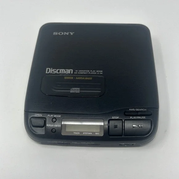 Sony Discman CD Compact Player D-34 10 Variation Play Mode Parts/Repair Only