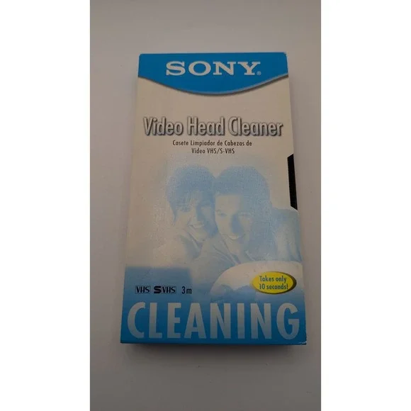 Sony Video Head Cleaner VHS T-6CLDL VCR Cleaning 10 Seconds Cleaning 2002 3m