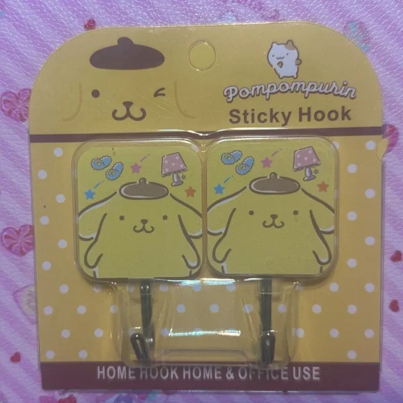 🆕 Pompompurin Sticky Hook Set