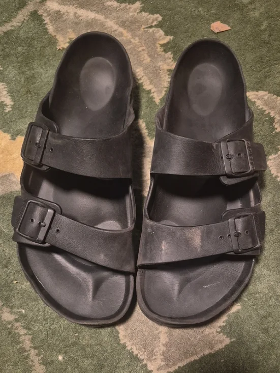 Birkenstock Black Two-Strap Slip-On Sandals