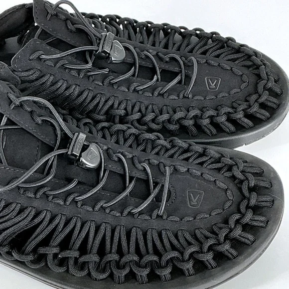 Keen Mens Size 13 Uneek Sandals Black Braided Cord‎ Hybrid Outdoor Shoes 1014097
