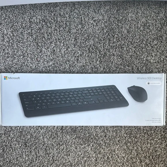 Microsoft Black Wireless Keyboard and Mouse Set (Unused/Never Unboxed)