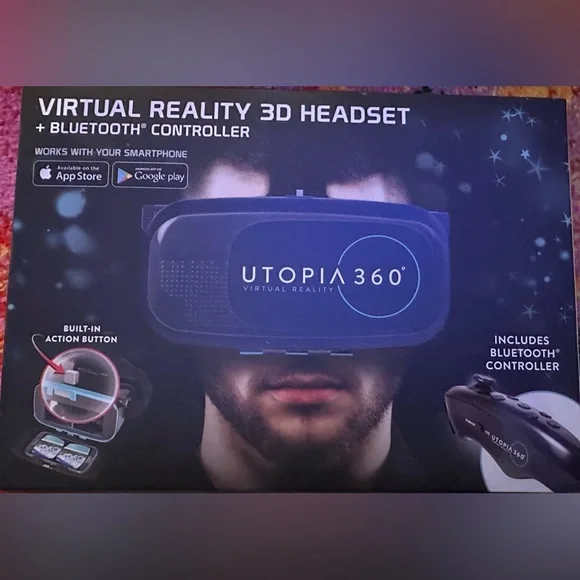 Virtual Reality 3D Headset - Black