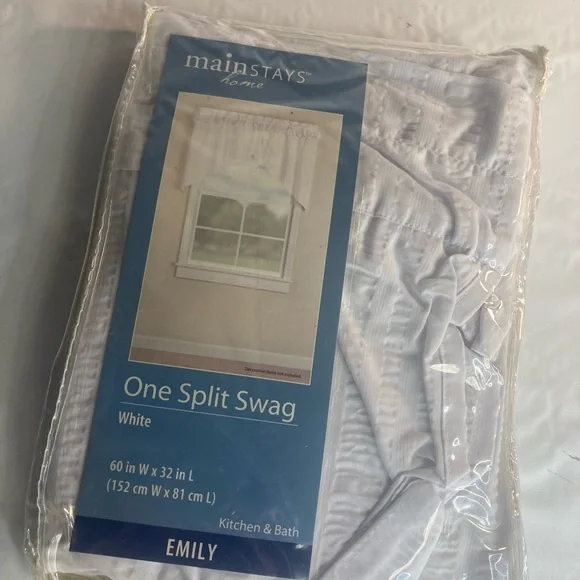 MAINSTAYS HOME Emily One Split Swag White [60