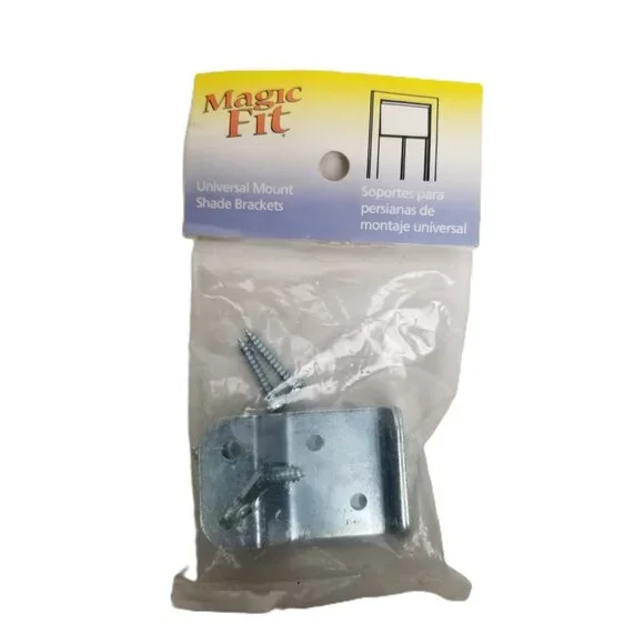 Magic Fit Universal Mount Shade Brackets Steel Silver PWLD1924-00130 NEW