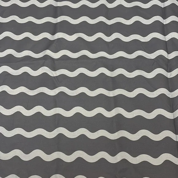 Navy and light blue blackout twill curtains. 72 inches. Set of 2. EUC.