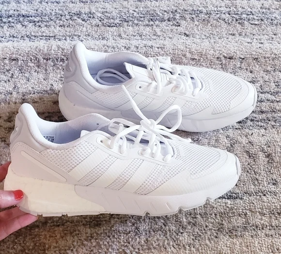 Adidas ZX 1K Boost White Sneakers NEW