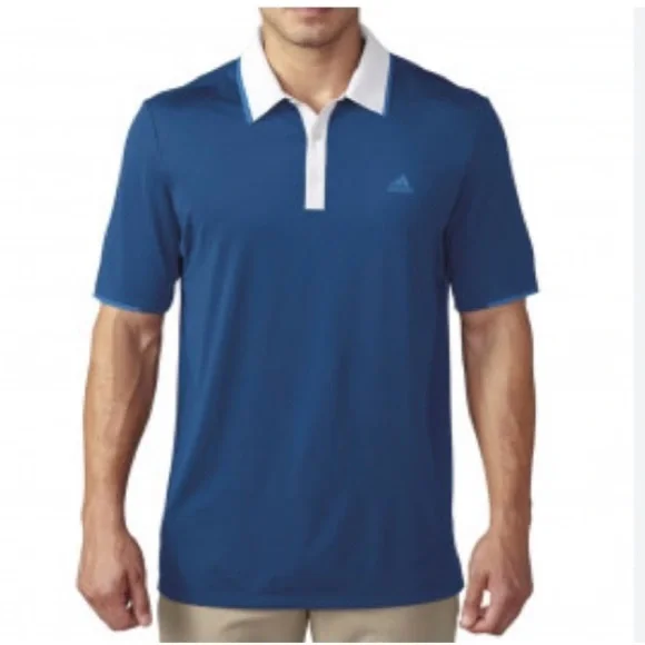 Adidas SZ XXL Navy and Beige Climalite Shirt