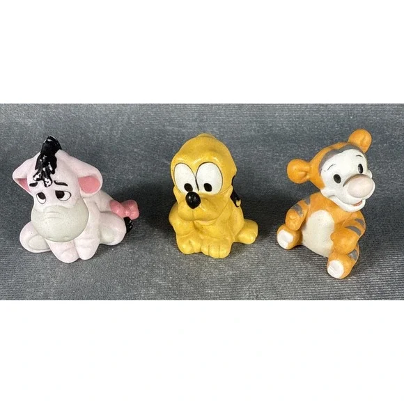 Vintage Disney Eeyore Pluto Tigger Baby Mini Ceramic Figurine Sri Lanka 2