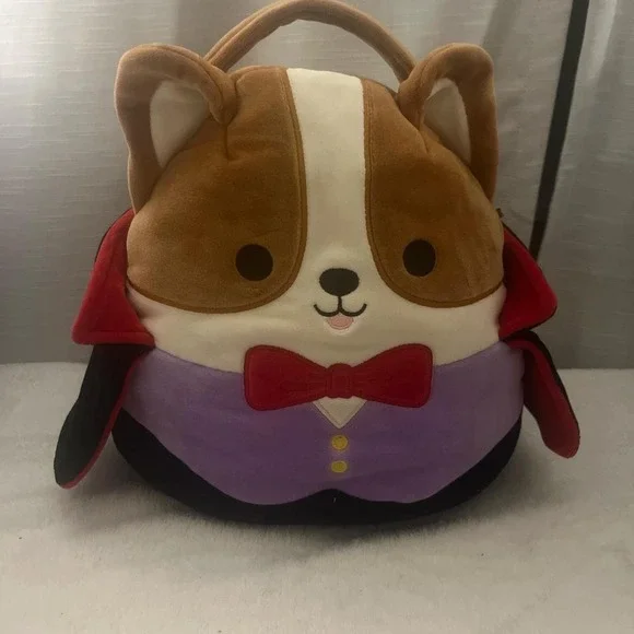 Squishmallow Reginald Vampire Corgi Plush Treat‎ Pail