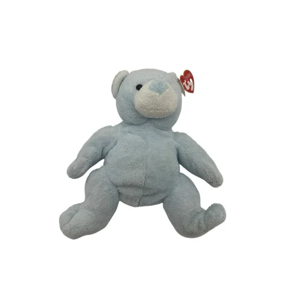 2003 Ty Pluffies Tinker The Light Blue Soft Teddy Bear‎ Plush 9