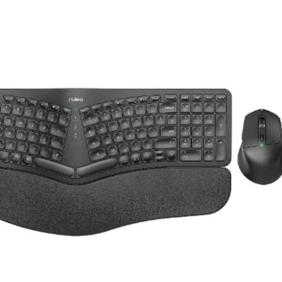 Black Ergonomic Keyboard and Mouse Set
