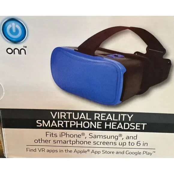 ONN Brand Blue Virtual Reality Smartphone Headset (NEW-BOXED)