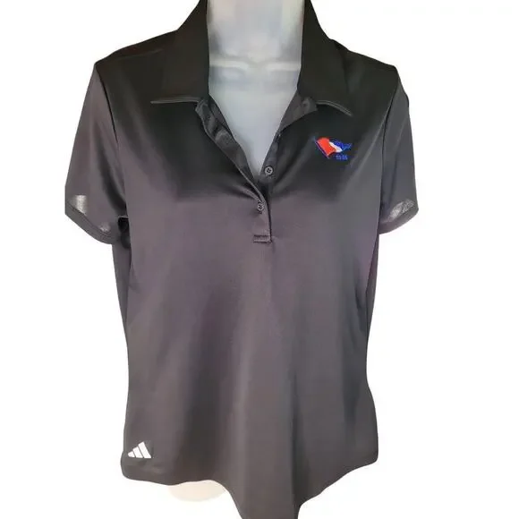 Adidas Women Black Shirt Short Sleeve SZ Med