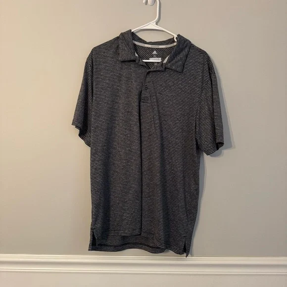 Adidas Golf Black and Gray Polo Shirt‎ (A2-1)