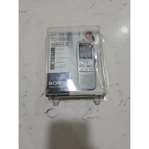 Sony ICD-BX800 2 GB Flash Memory Digital Voice Recorder (Silver) NEW