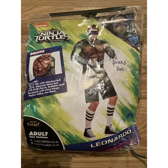 SPIRIT HALLOWEEN MEN DELUXE TEENAGE MUTANT NINJA TURTLES‎ LEONARDO COSTUME S/M