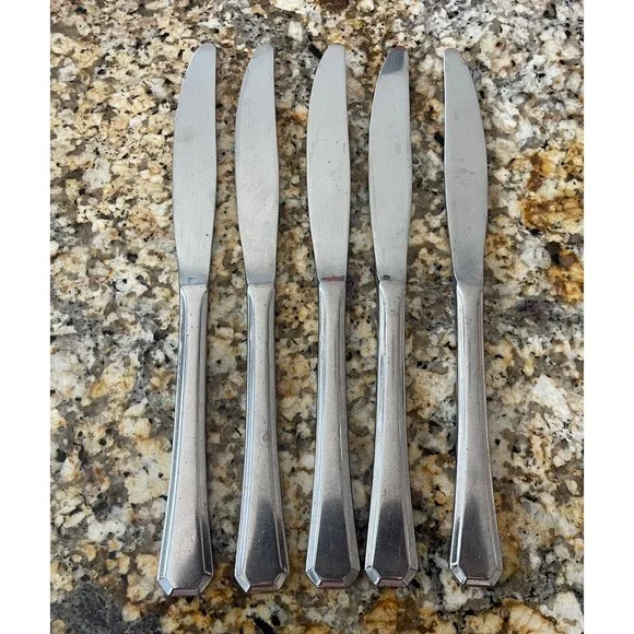 Lot of 5 Supreme Cutlery By Towel Dinner knives Stainless Japan