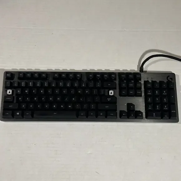 Logitech G413 Carbon Gaming Keyboard Black Red Backlight Missing 2 Keys