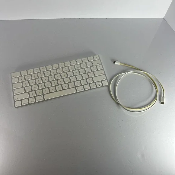 Apple Wireless Magic Keyboard 2 w/ Lightning Connector & Cable GUC