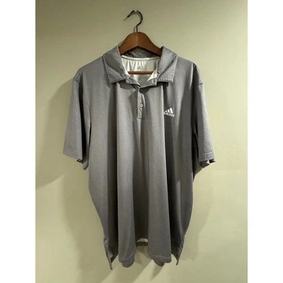 Adidas Polo Shirt Golf Performance 2XL Gray Mens