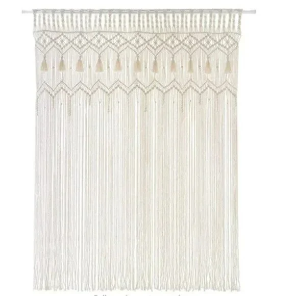 Urban Outfitters Handmade Boho Large Woven Macrame Wall Hanging Curtain