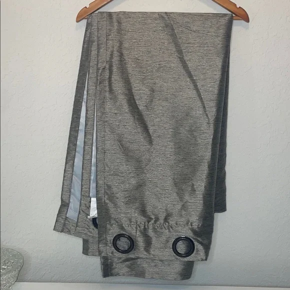2 -Elegant Gray Blackout Curtains