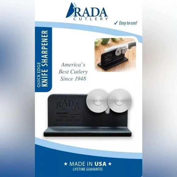 Rada Cutlery Quick Edge Knife Sharpener – Stainless Steel Wheels Made in the USA
