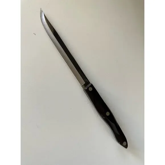Cutco Knife #1729 REFURBISHED Brown Swirl Handle Petite Carver 6 3/4