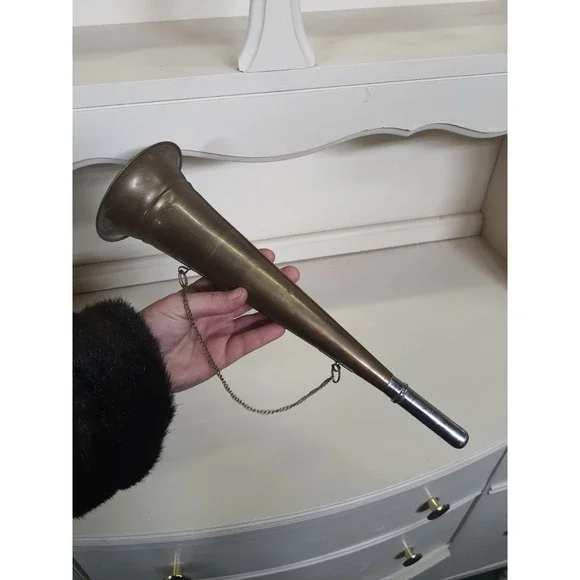 Vintage Brass Horn Wall Hanging Bugle Music Musician Room Home Decor Works 14