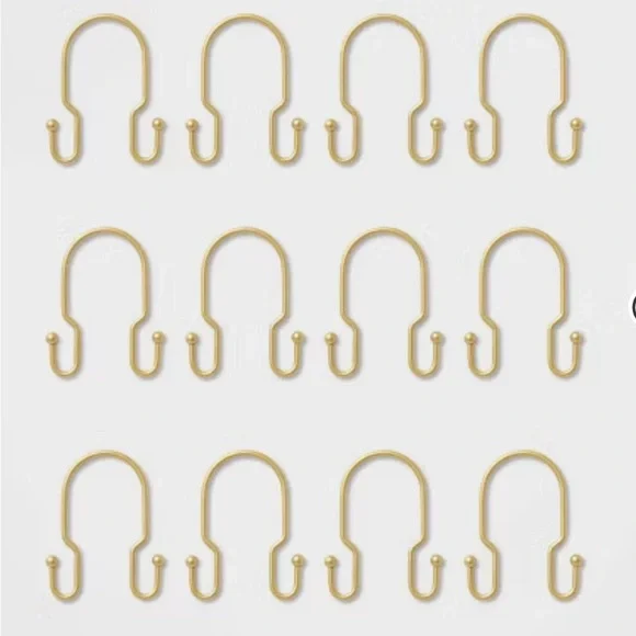 Metal Double Shower Hooks Brass - Room Essentials™
