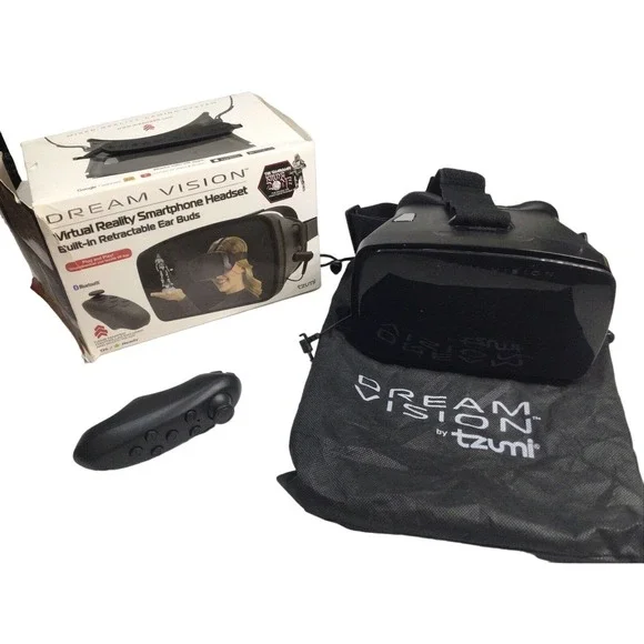 Tzumi Dream Vision Pro Virtual Reality VR Smartphone Headset w/BT Controller m29