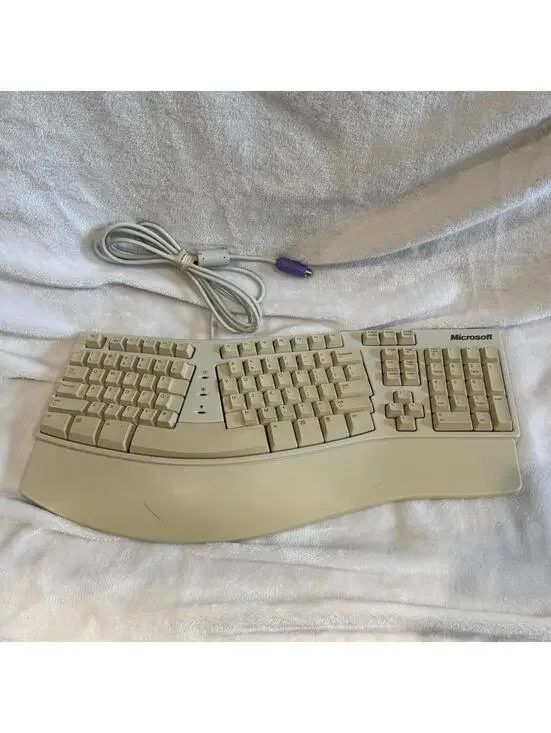 Vintage Microsoft Natural Ergonomic Keyboard Elite PS2‎ X04-58559,E06401COMB