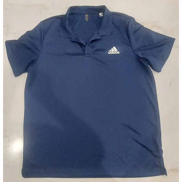 Adidas Short Sleeve Polo Golf Shirt Navy Blue Size XL