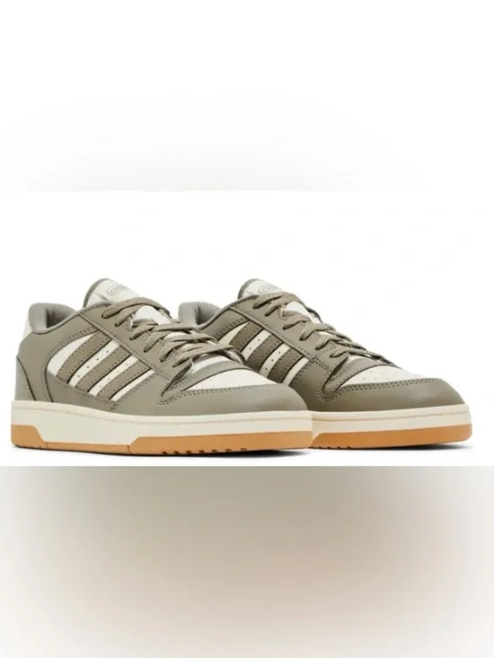 adidas New Low-Top Sneakers in Olive and Cream