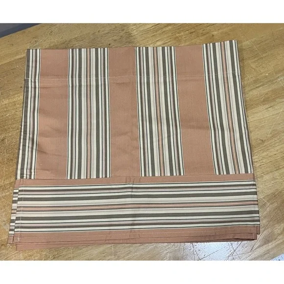 American Living Ralph Lauren Sea Island‎ Orange Green Stripes Valance 79x17