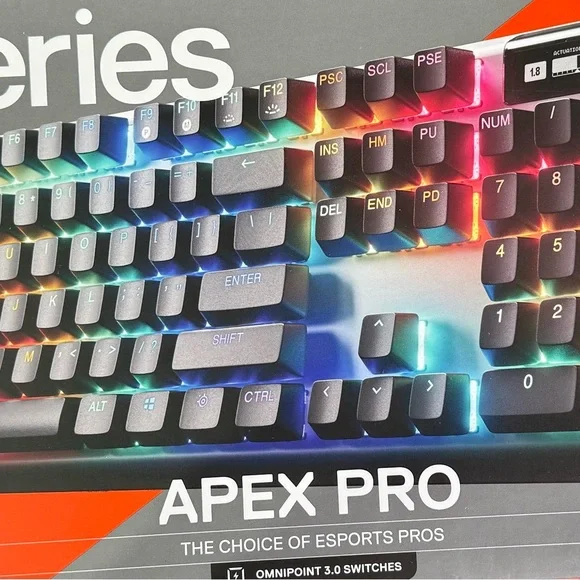 SteelSeries - Apex Pro Gen 3 Full Size Wired Mechanical OmniPoint Keyboard