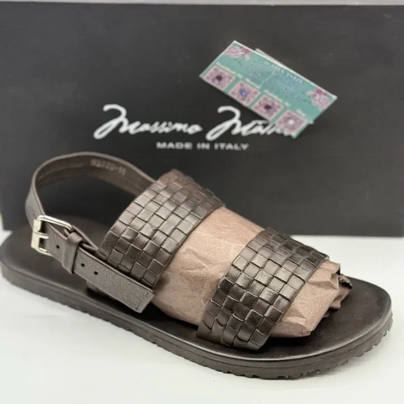 MASSIMO MATTEO WOVEN SLIDE SANDAL (11)‎