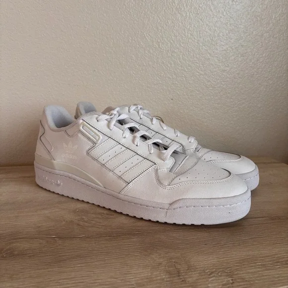 Adidas Forum Low Mens White Sneakers‎ Size 14