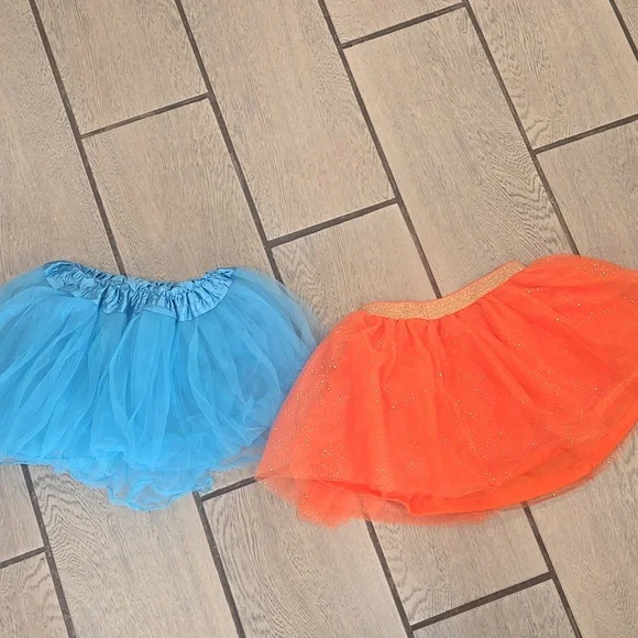 Blue‎ and Orange Tulle Skirts 4-6